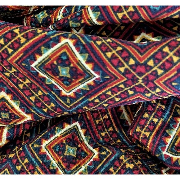 NWT 3XL Lularoe Nicole Dress- Fall Color Geometric Print Fit & Flare Stretch - Picture 7 of 7